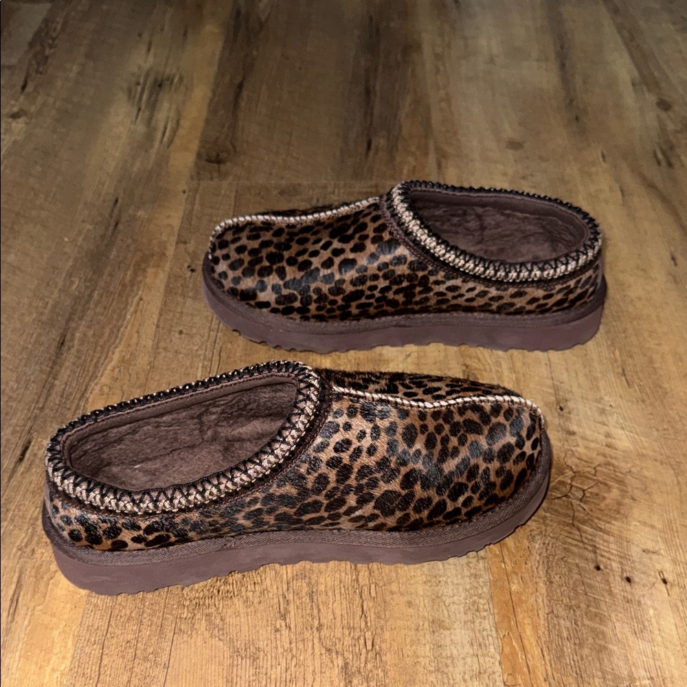 UGG Tazz Caspian "Leopard" Women's Slipper sz 8 - Picture 4 of 7